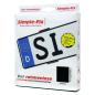 Preview: 1 Set Simple-Fix Rahmenlose Kennzeichenhalter (Universal-Kennzeichenhalter)