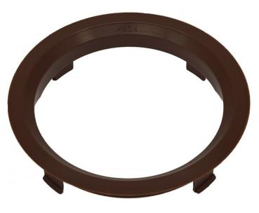 1 Stück Zentrierring - Außendurchmesser: 70,1 mm - Innendurchmesser: 63,4 mm - Farbe: Braun
