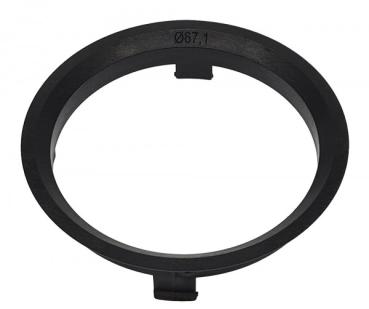 1 Stück Zentrierring - Außendurchmesser: 71,6 mm - Innendurchmesser: 67,1 mm - Farbe: Schwarz
