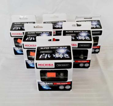 6 Satz MICHIBA SuperWeiß Blau H7 55W/12V/4200K Halogen Birnen, Satz à 2 Stück (E4)
