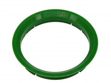 1 Stück Zentrierring - Außendurchmesser: 72,5 mm - Innendurchmesser: 67,1 mm - Farbe: Grün