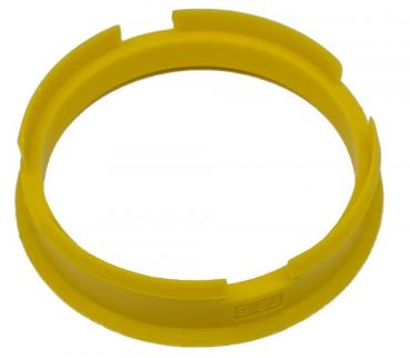 1 Stück Zentrierring - Außendurchmesser: 72,6 mm - Innendurchmesser: 65,1 mm - Farbe: Gelb