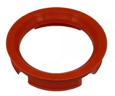 1 Stück Zentrierring - Außendurchmesser: 72,6 mm - Innendurchmesser: 58,1 mm - Farbe: Blutorange
