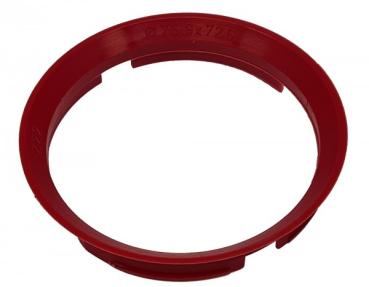 1 Stück Zentrierring - Außendurchmesser: 76,9 mm - Innendurchmesser: 72,6 mm - Farbe: Kirschrot