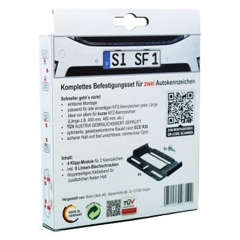 1 Set Simple-Fix Rahmenlose Kennzeichenhalter (Universal-Kennzeichenhalter)