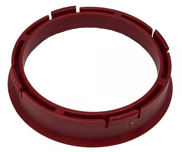 1 Stück Zentrierring - Außendurchmesser: 66,45 mm - Innendurchmesser: 57,1 mm - Farbe: Rot