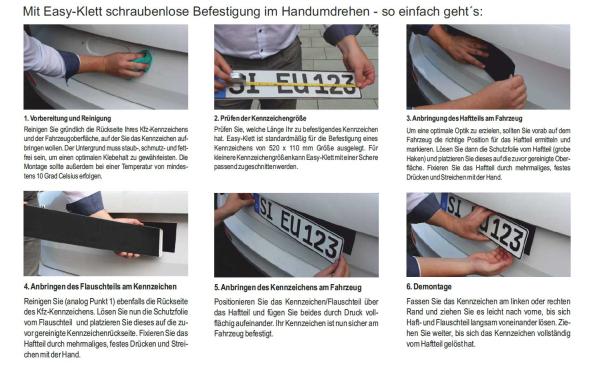 1 Stück Klett Befestigung Easy-Klett