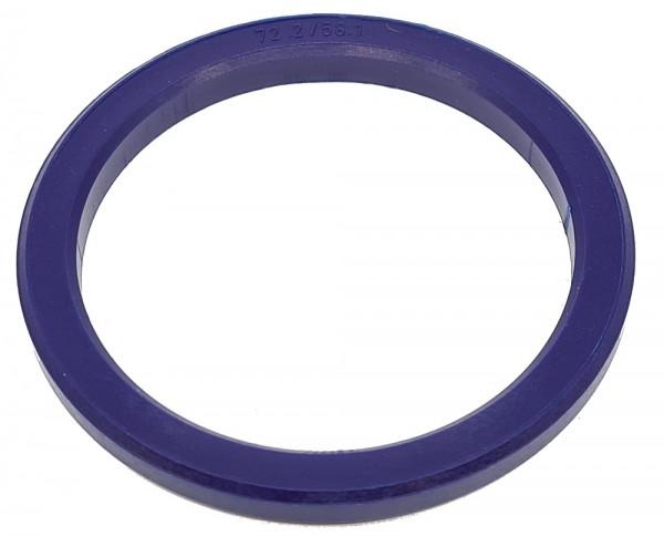 1 Stück Zentrierring - Außendurchmesser: 72,2 mm - Innendurchmesser: 58,1 mm - Farbe: Dunkelblau