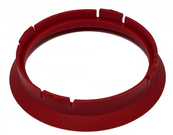 1 Stück Zentrierring - Außendurchmesser: 63,3 mm - Innendurchmesser: 56,6 mm - Farbe: Dunkelrot