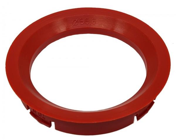 1 Stück Zentrierring - Außendurchmesser: 70,0 mm - Innendurchmesser: 56,6 mm - Farbe: Rot