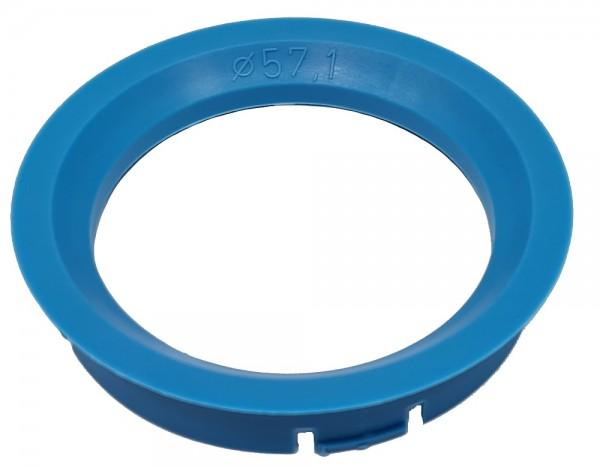 1 Stück Zentrierring - Außendurchmesser: 70,0 mm - Innendurchmesser: 57,1 mm - Farbe: Hellblau