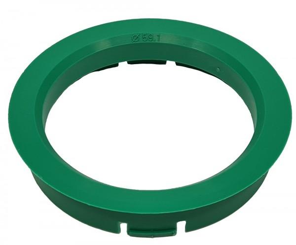 1 Stück Zentrierring - Außendurchmesser: 70,0 mm - Innendurchmesser: 59,1 mm - Farbe: Hellgrün