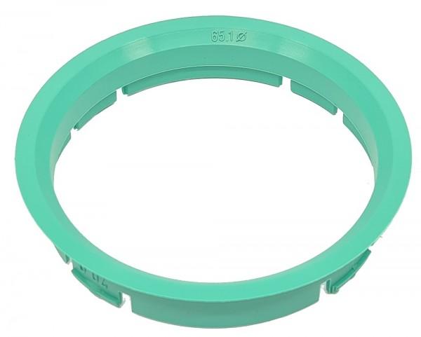 1 Stück Zentrierring - Außendurchmesser: 70,0 mm - Innendurchmesser: 65,1 mm - Farbe: Mint