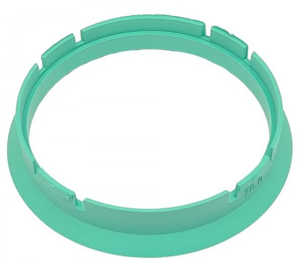 1 Stück Zentrierring - Außendurchmesser: 70,0 mm - Innendurchmesser: 65,1 mm - Farbe: Mint