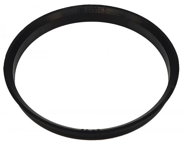1 Stück Zentrierring - Außendurchmesser: 110,0 mm - Innendurchmesser: 104,5 mm - Farbe: Schwarz