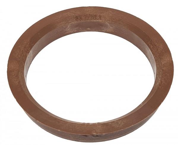 1 Stück Zentrierring - Außendurchmesser: 83,1 mm - Innendurchmesser: 70,3 mm - Farbe: Braun