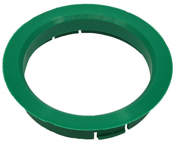 1 Stück Zentrierring - Außendurchmesser: 64,0 mm - Innendurchmesser: 56,1 mm - Farbe: Grün