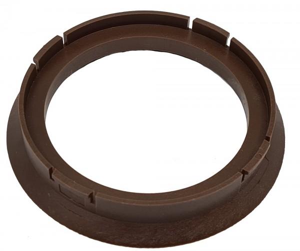 1 Stück Zentrierring - Außendurchmesser: 72,5 mm - Innendurchmesser: 58,6 mm - Farbe: Dunkelbrau