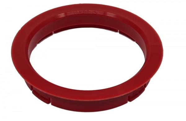 1 Stück Zentrierring - Außendurchmesser: 72,5 mm - Innendurchmesser: 64,1 mm - Farbe: Rot