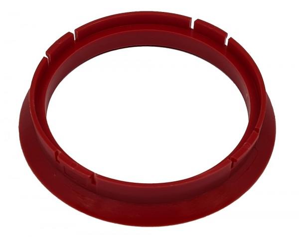 1 Stück Zentrierring - Außendurchmesser: 72,5 mm - Innendurchmesser: 64,1 mm - Farbe: Rot