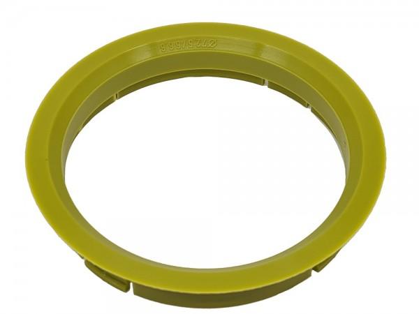 1 Stück Zentrierring - Außendurchmesser: 72,5 mm - Innendurchmesser: 66,6 mm - Farbe: Gelb