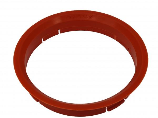 1 Stück Zentrierring - Außendurchmesser: 72,5 mm - Innendurchmesser: 69,1 mm - Farbe: Blutorange