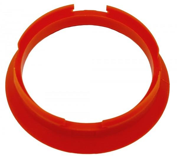1 Stück Zentrierring - Außendurchmesser: 63,4 mm - Innendurchmesser: 57,1 mm - Farbe: Rot