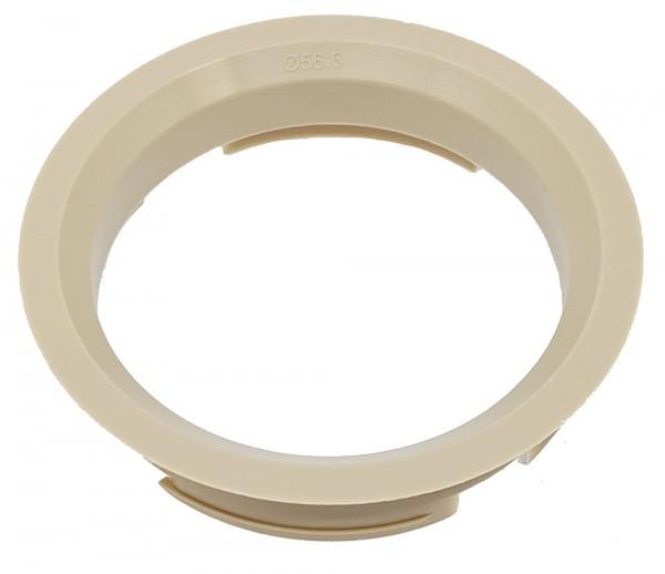 1 Stück Zentrierring - Außendurchmesser: 63,4 mm - Innendurchmesser: 56,6 mm - Farbe: Beige