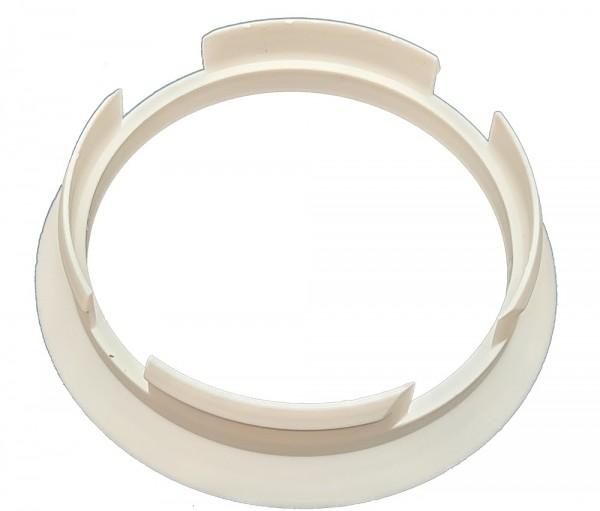 1 Stück Zentrierring - Außendurchmesser: 63,4 mm - Innendurchmesser: 58,6 mm - Farbe: Elfenbeinfarben
