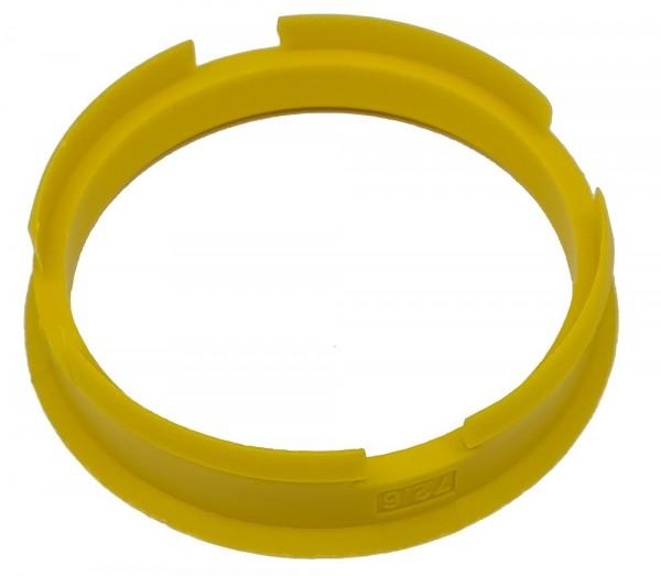 1 Stück Zentrierring - Außendurchmesser: 72,6 mm - Innendurchmesser: 65,1 mm - Farbe: Gelb