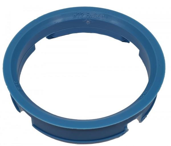 1 Stück Zentrierring - Außendurchmesser: 72,6 mm - Innendurchmesser: 64,1 mm - Farbe: Hellblau