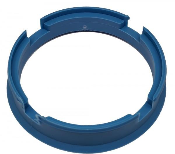 1 Stück Zentrierring - Außendurchmesser: 72,6 mm - Innendurchmesser: 64,1 mm - Farbe: Hellblau