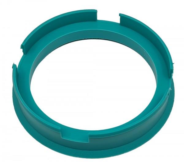 1 Stück Zentrierring - Außendurchmesser: 72,6 mm - Innendurchmesser: 59,5 mm - Farbe: Türkis