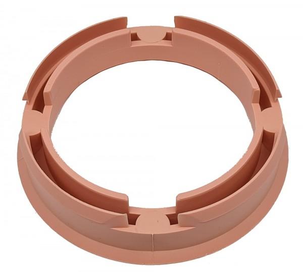 1 Stück Zentrierring - Außendurchmesser: 72,6 mm - Innendurchmesser: 57,1 mm - Farbe: Rosa