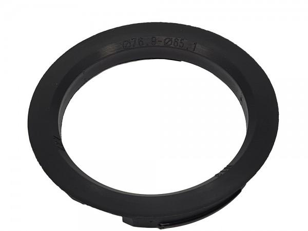 1 Stück Zentrierring - Außendurchmesser: 76,9 mm - Innendurchmesser: 65,1 mm - Farbe: Schwarz