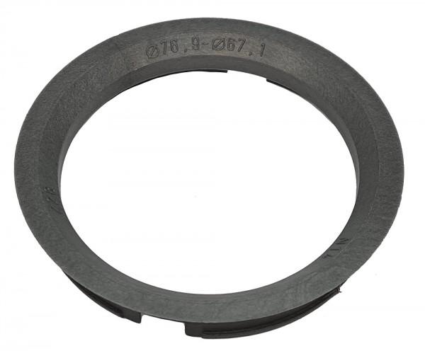 1 Stück Zentrierring - Außendurchmesser: 76,9 mm - Innendurchmesser: 67,1 mm - Farbe: Silber