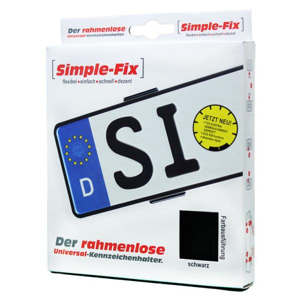 1 Set Simple-Fix Rahmenlose Kennzeichenhalter (Universal-Kennzeichenhalter)